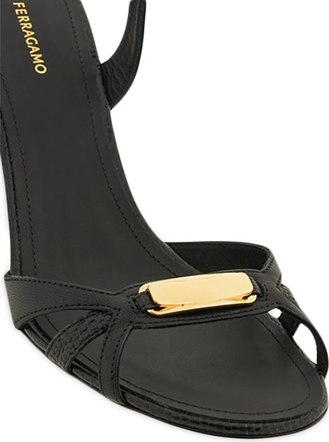 Women's Dasy 70MM Leather Sandals - Nero - Size 6 - Image 5