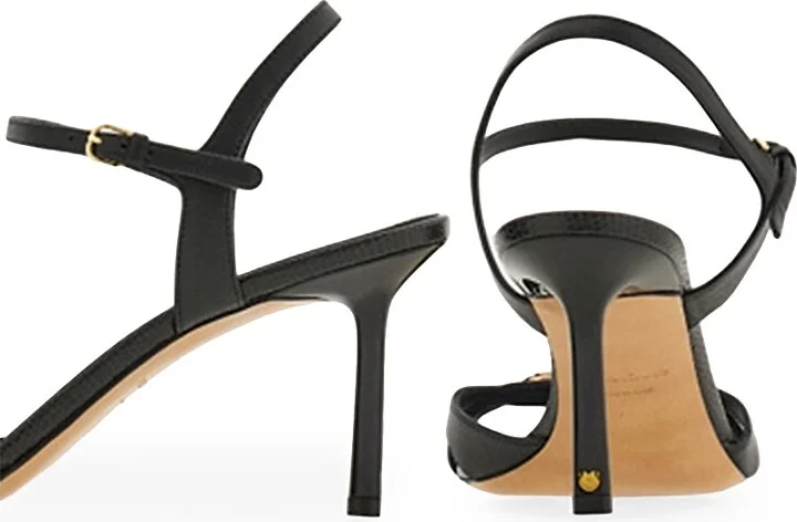 Women's Dasy 70MM Leather Sandals - Nero - Size 6 - Image 6