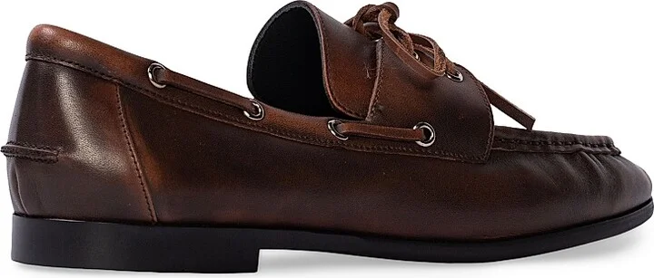 Women's Davy Boatshoe Loafers - Coffee Leather - Size 5 - Image 4