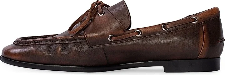Women's Davy Boatshoe Loafers - Coffee Leather - Size 5 - Image 5