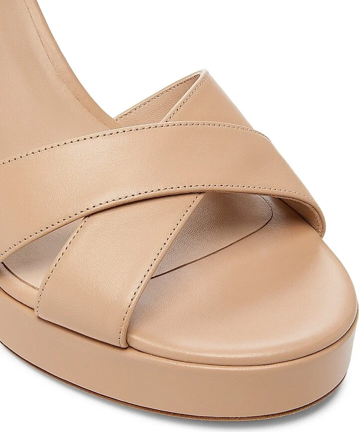 Women's Dayna 100MM Leather Platform Sandals - Adobe - Size 10 - Image 5