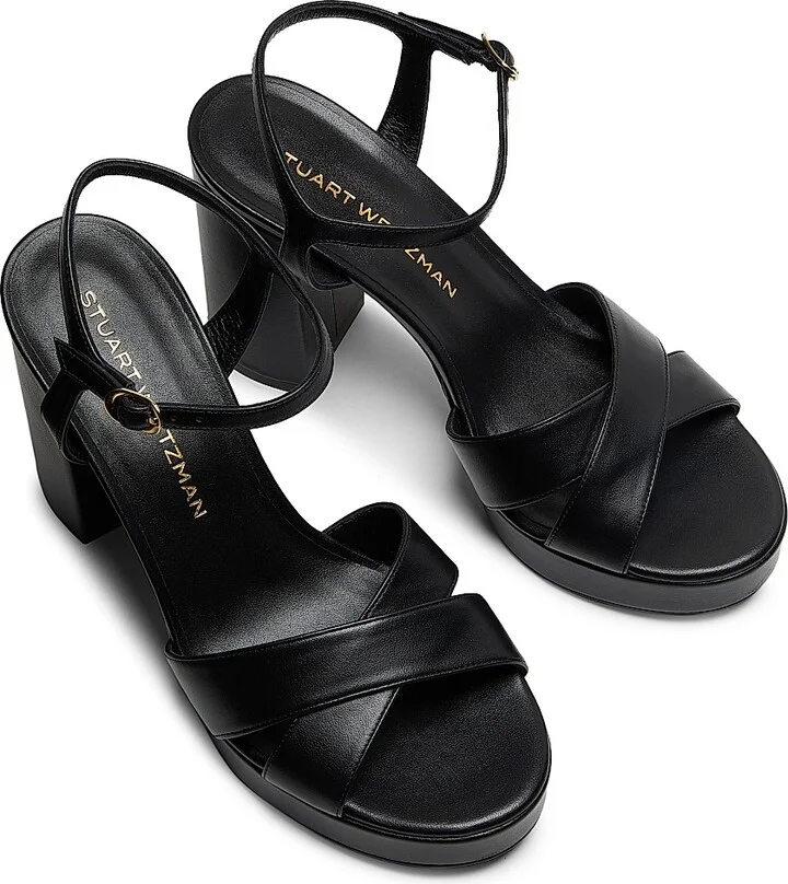 Women's Dayna 100MM Leather Platform Sandals - Adobe - Size 10 - Image 9