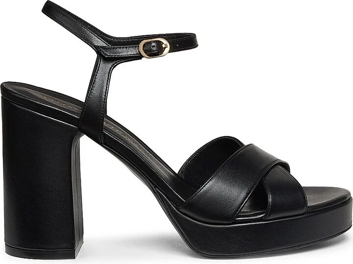 Women's Dayna 100MM Leather Platform Sandals - Adobe - Size 10 - Image 11