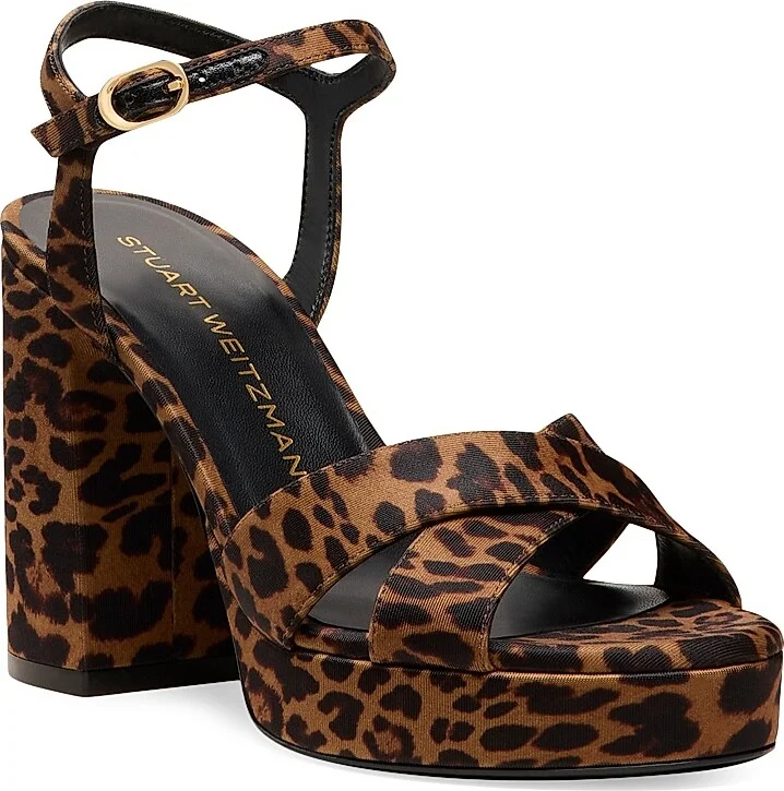 Women's Dayna 90MM Leopard Print Platform Sandals - Classic - Size 10 - Image 2