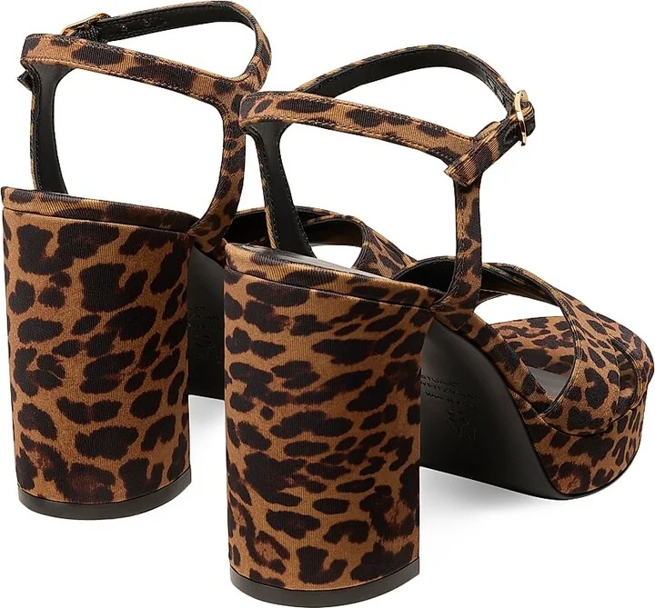 Women's Dayna 90MM Leopard Print Platform Sandals - Classic - Size 10 - Image 3