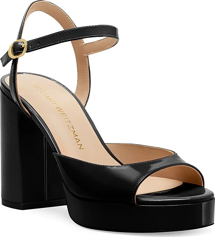 Women's Dayna II 100MM Patent Leather Platform Sandals - Fawn - Size 10 - Image 5