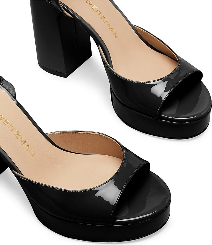 Women's Dayna II 100MM Patent Leather Platform Sandals - Fawn - Size 10 - Image 7