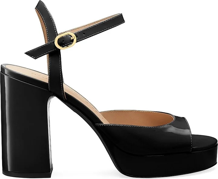 Women's Dayna II 100MM Patent Leather Platform Sandals - Fawn - Size 10 - Image 8