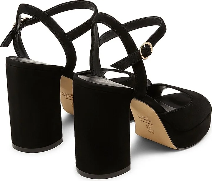 Women's Dayna II 100MM Suede Platform Sandals - Black - Size 10 - Image 3