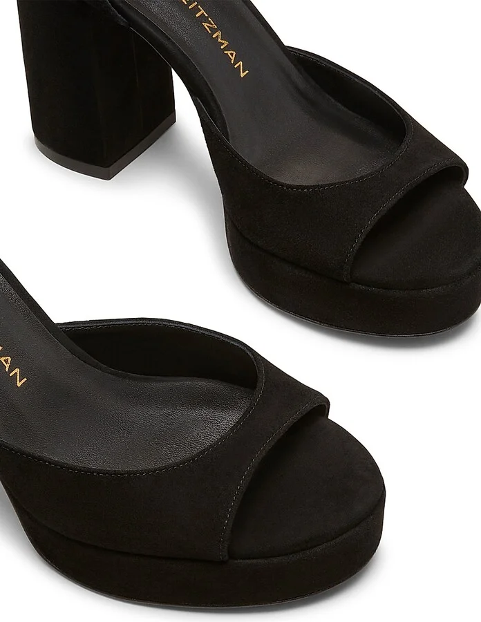 Women's Dayna II 100MM Suede Platform Sandals - Black - Size 10 - Image 4