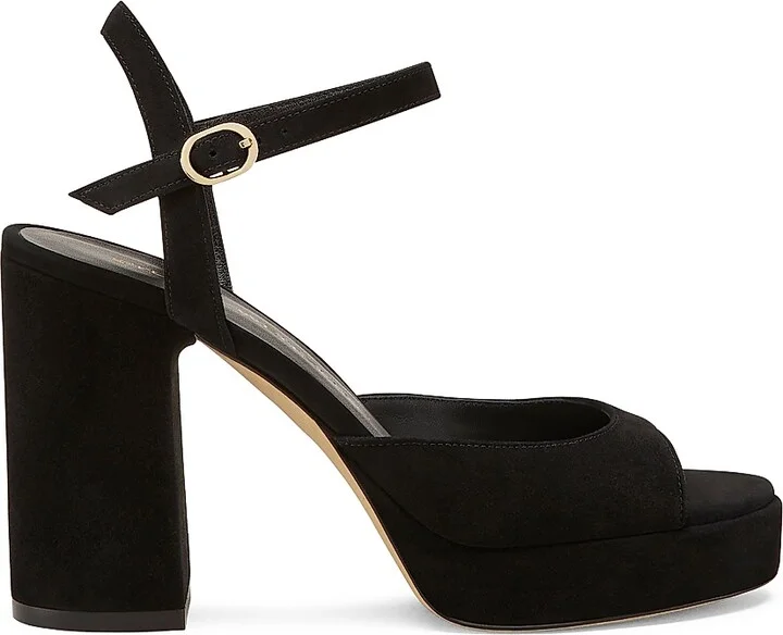 Women's Dayna II 100MM Suede Platform Sandals - Black - Size 10
