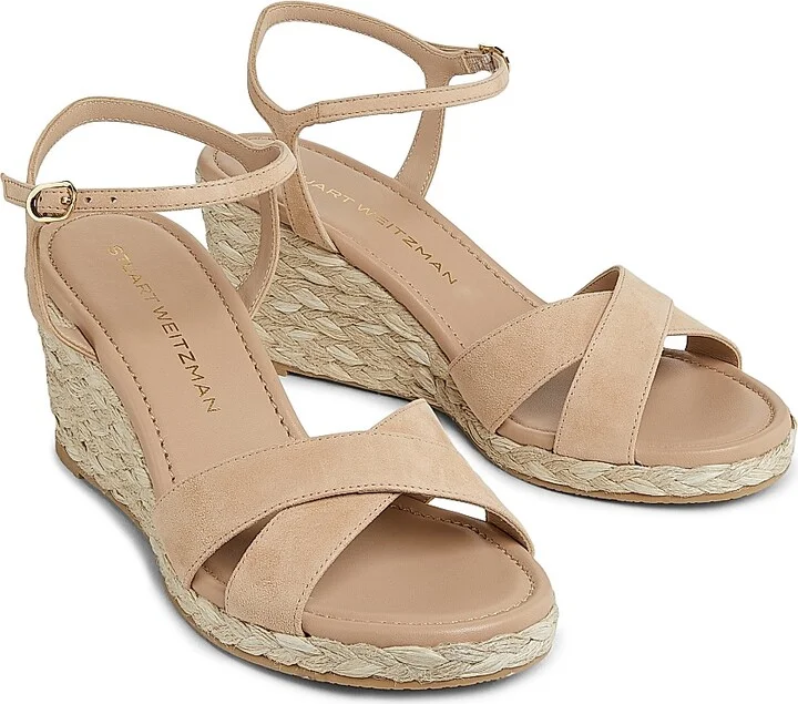 Women's Dayna Suede Espadrille Wedges - Black Natural - Size 10 - Image 9