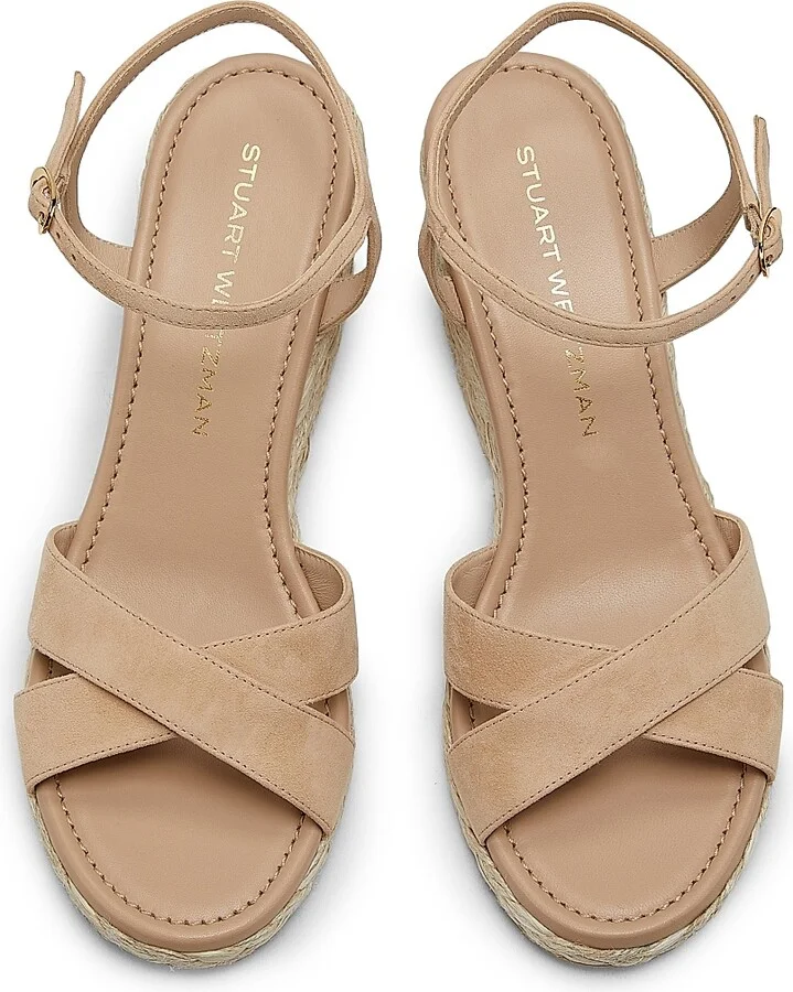 Women's Dayna Suede Espadrille Wedges - Black Natural - Size 10 - Image 11
