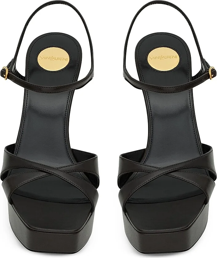 Women's Debbie Platform Sandals in Smooth Leather - Eagle Brown - Size 6.5 - Image 3