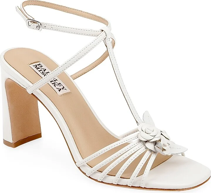 Women's Debora 85MM Floral Leather Sandals - White - Size 5 - Image 2