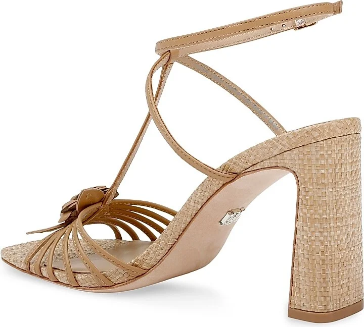 Women's Debora 85MM Leather T-Strap Sandals - Reed - Size 5.5 - Image 3