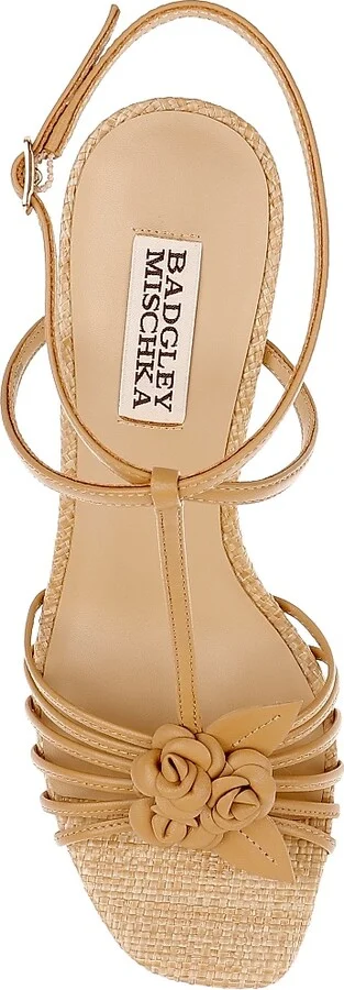 Women's Debora 85MM Leather T-Strap Sandals - Reed - Size 5.5 - Image 5