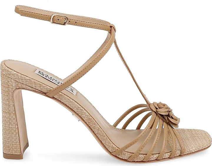 Women's Debora 85MM Leather T-Strap Sandals - Reed - Size 5.5