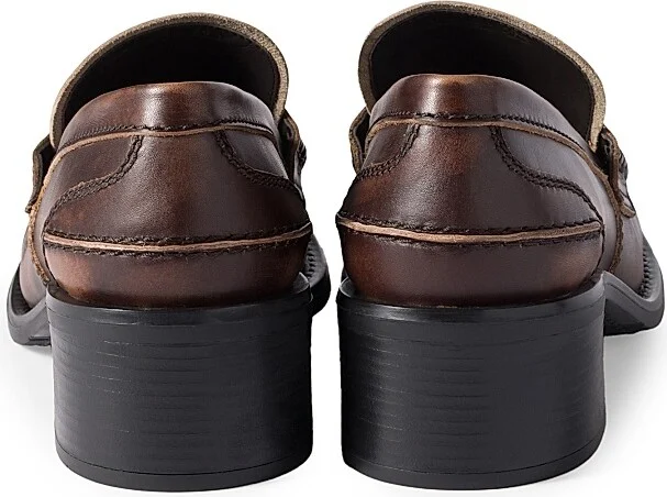 Women's Decò Calf Leather Loafers - Brown - Size 11 - Image 2