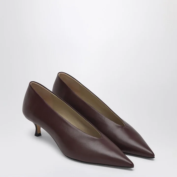 Women's Décolleté Babouche Kitten Colour Oxblood