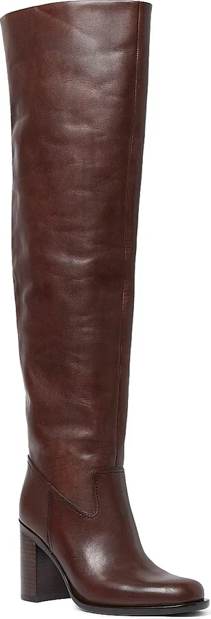 Women's Deidre 85MM Leather Over-The-Knee Boots - Espresso - Size 6 - Image 2