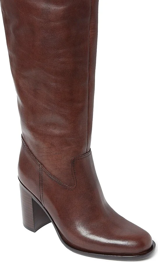 Women's Deidre 85MM Leather Over-The-Knee Boots - Espresso - Size 6 - Image 3