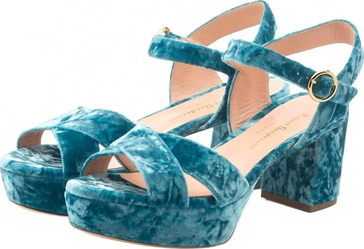 Women's Deidre Crushed Velvet Platform Sandal In Splash
