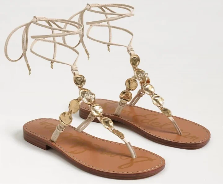 Women's Deirdre Linen Sandals In Goldmine