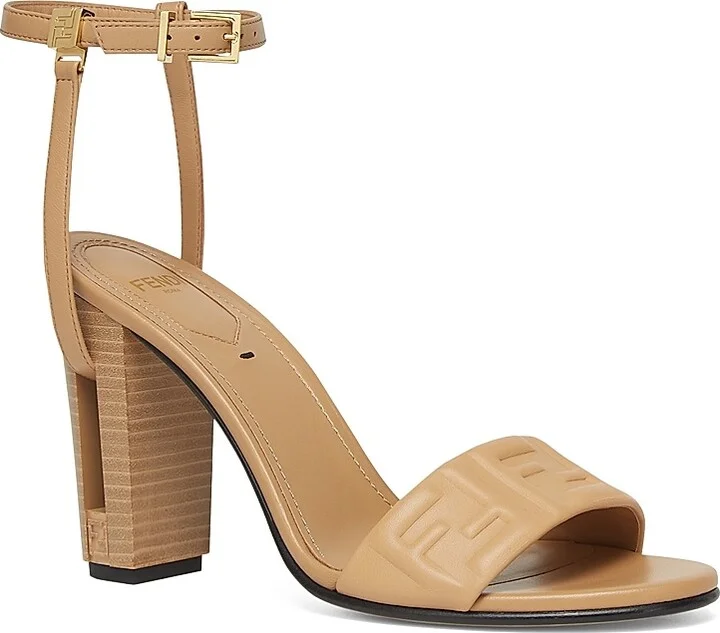 Women's Delfina 95MM Leather Sandals - Nero - Size 5 - Image 5