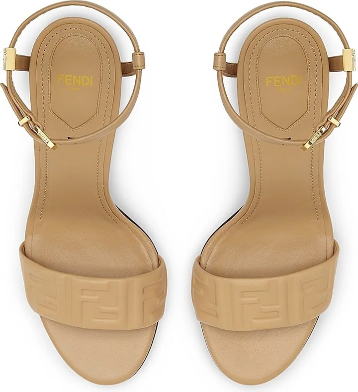 Women's Delfina 95MM Leather Sandals - Nero - Size 5 - Image 7
