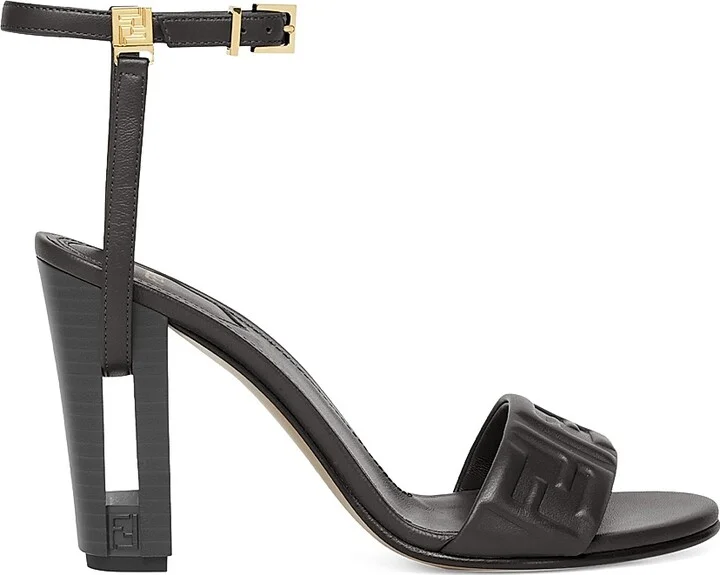 Women's Delfina 95MM Leather Sandals - Nero - Size 5