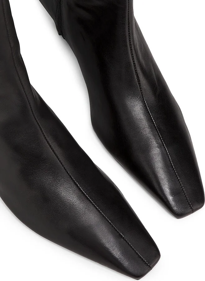 Women's Dellia 65MM Leather Boots - Black - Size 5 - Image 4