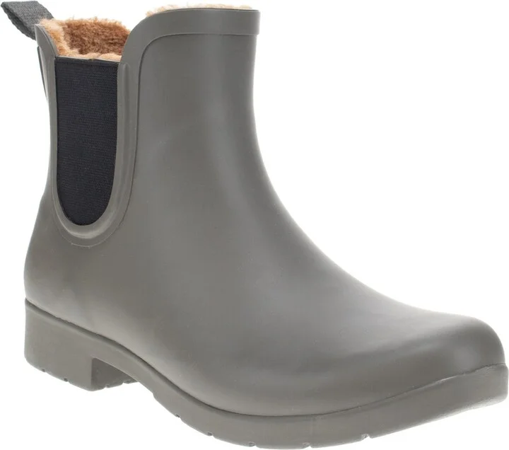Womens Delridge Faux Fur Chelsea Rain Boot - Image 3