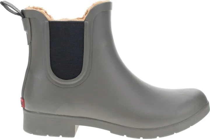 Womens Delridge Faux Fur Chelsea Rain Boot