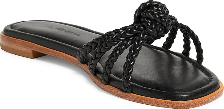 Women's Deluxe Nappa Leather Sandals - Black - Size 5 - Image 2