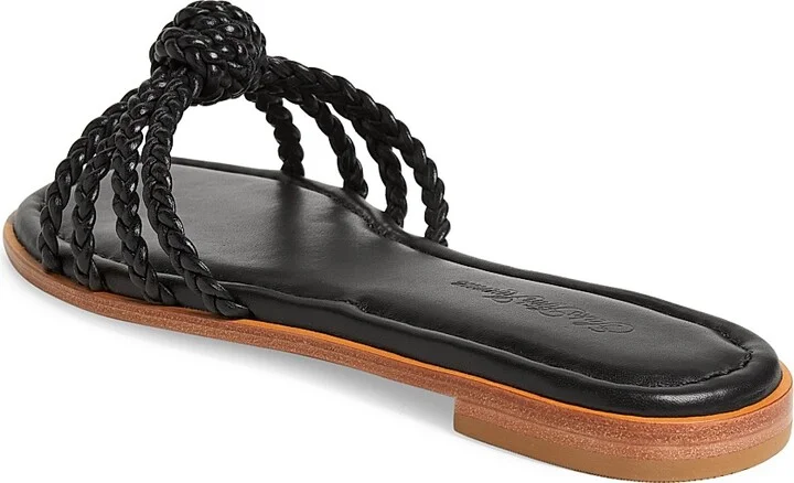 Women's Deluxe Nappa Leather Sandals - Black - Size 5 - Image 3