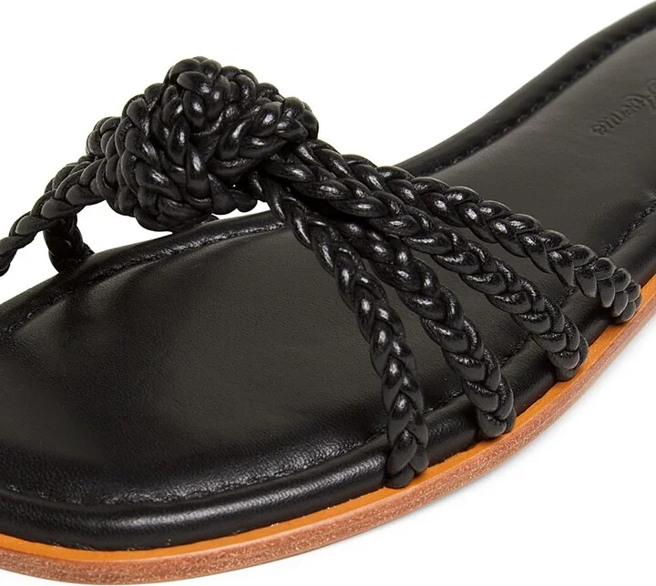 Women's Deluxe Nappa Leather Sandals - Black - Size 5 - Image 5