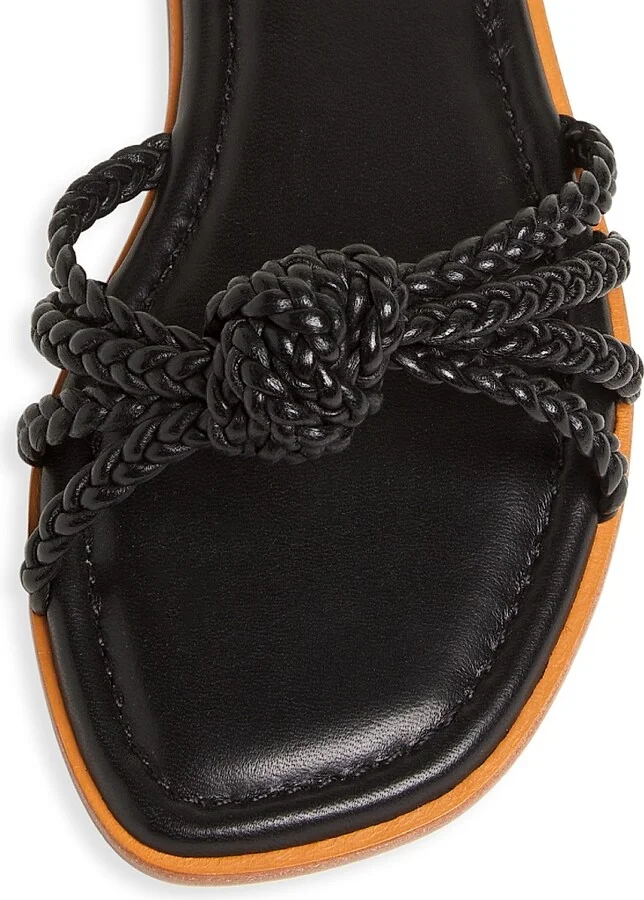 Women's Deluxe Nappa Leather Sandals - Black - Size 5 - Image 7