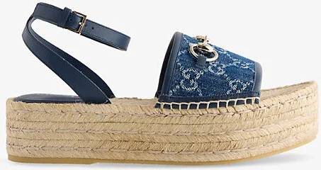 Womens Denim Azure Blue Paloma Denim Platform Espadrille Sandals Eur 41 / 8 Uk Women