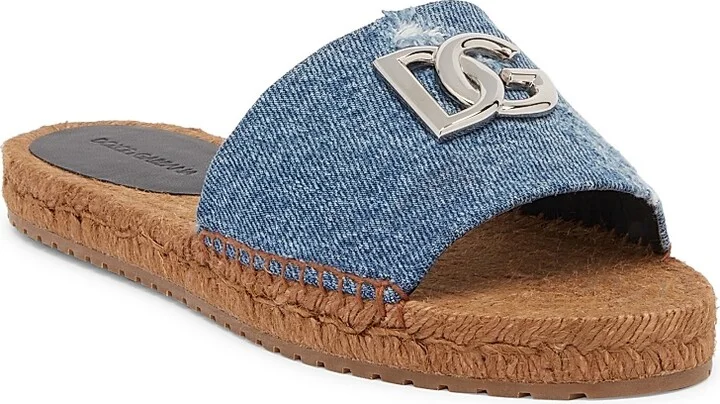 Women's Denim DG Espadrille Slides - Denim - Size 6 Sandals - Image 2