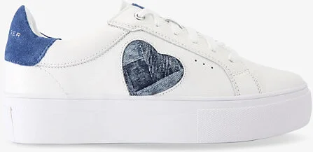 Womens Denim Lana Leather Low-Top Trainers Eur 41 / 8 Uk Women
