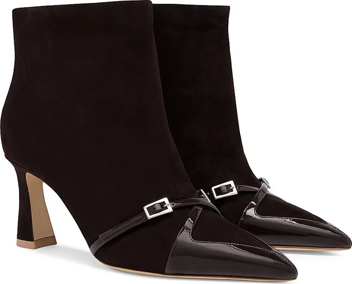 Women's Denise 70MM Suede Ankle Boots - Ebony Ebony - Size 10 - Image 2