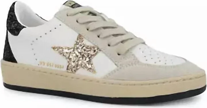 Women's Denisse 34 Sneaker In Black/gold Glitter