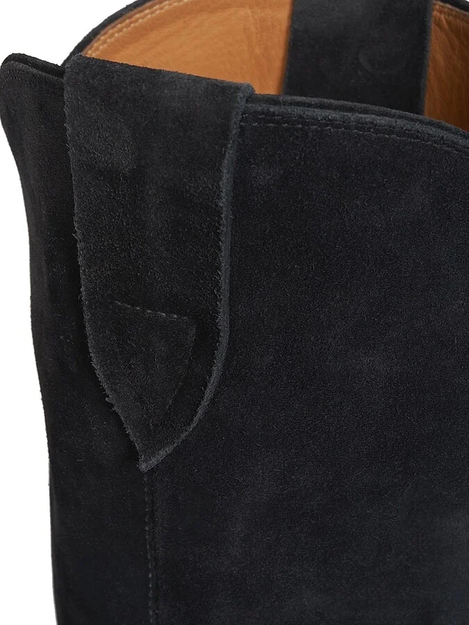 Women's Denvee 40MM Suede Tall Western Boots - Faded Black - Size 5 - Image 6