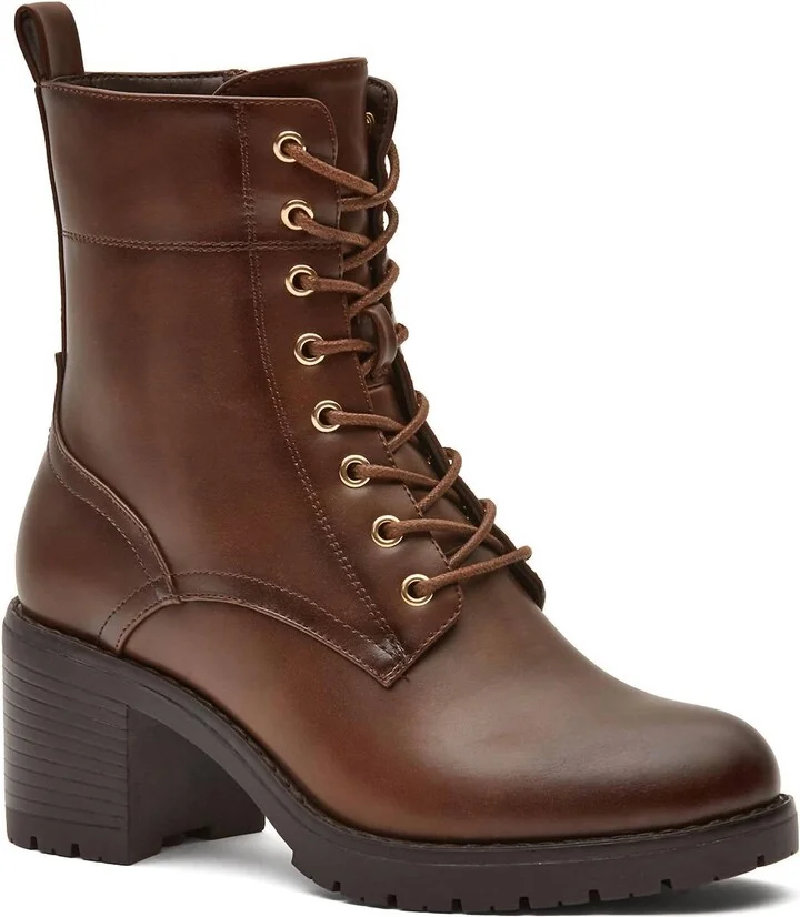 Women's Derby Boots In Brown