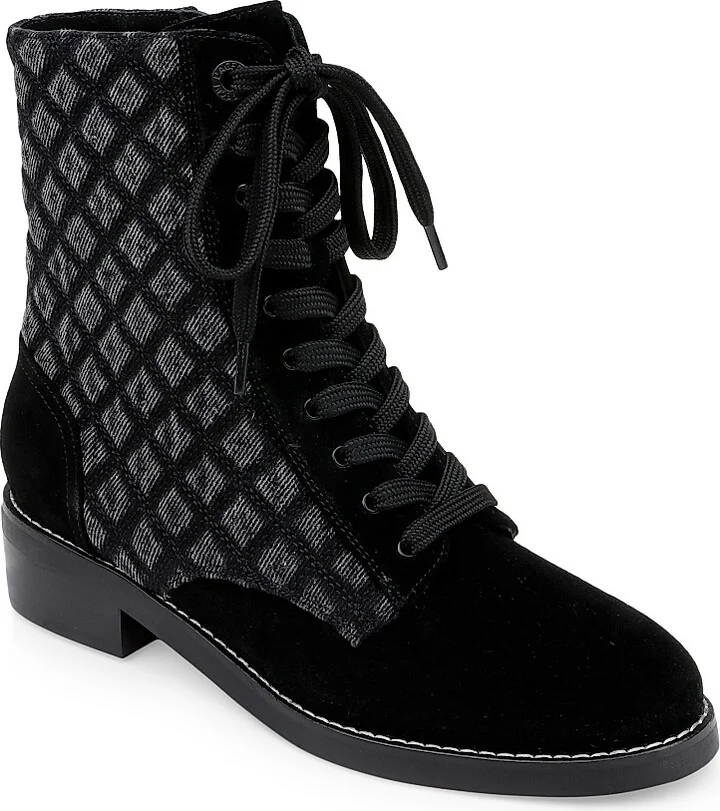 Women's Desiree Denim Boots - Black Denim - Size 6 - Image 2