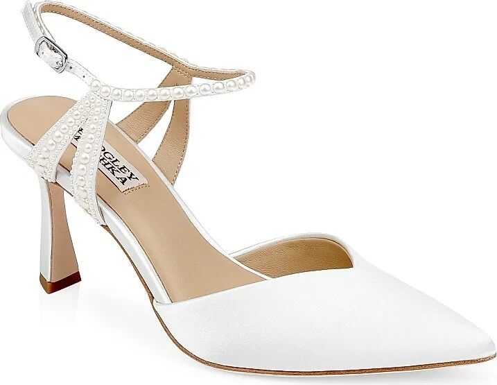 Women's Destinee 75MM Satin Pumps - White - Size 5 - Image 2
