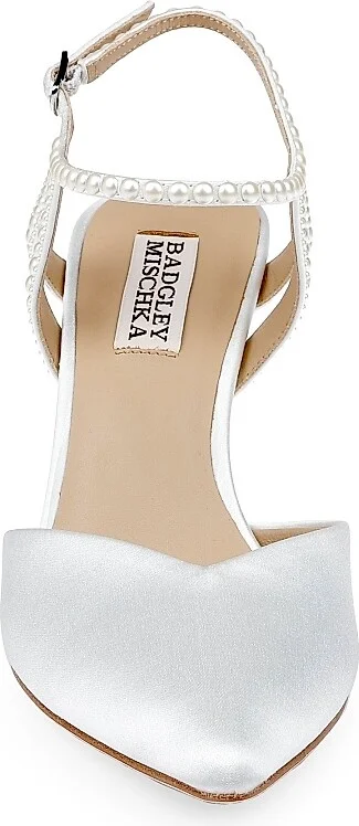 Women's Destinee 75MM Satin Pumps - White - Size 5 - Image 4