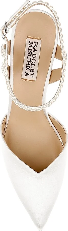 Women's Destinee 75MM Satin Pumps - White - Size 5 - Image 5