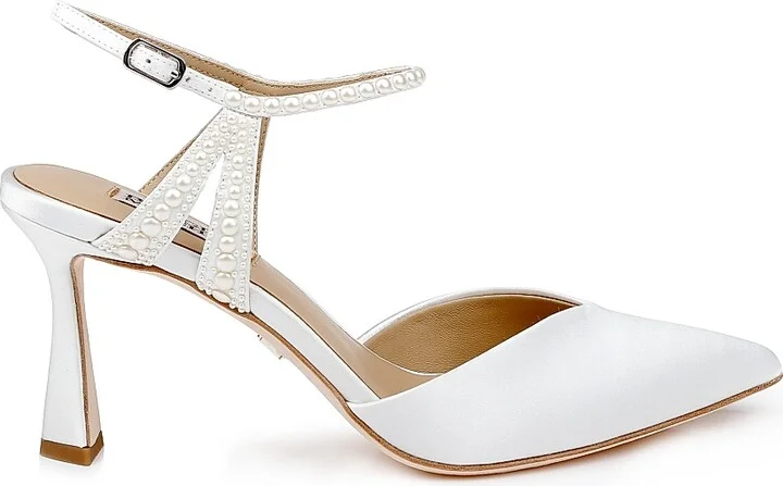 Women's Destinee 75MM Satin Pumps - White - Size 5